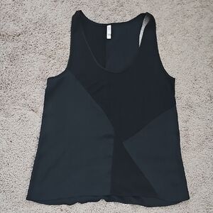 Xhilaration Black Geometric Tank Top